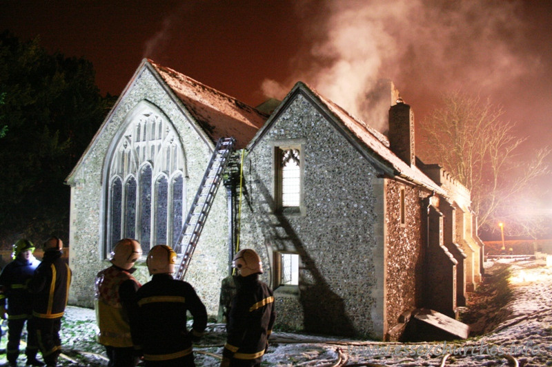 St Mary the Virgin, Sheering Church – Image courtesy of Essex County Fire and Rescue Service - http://www.essex-fire.gov.uk.