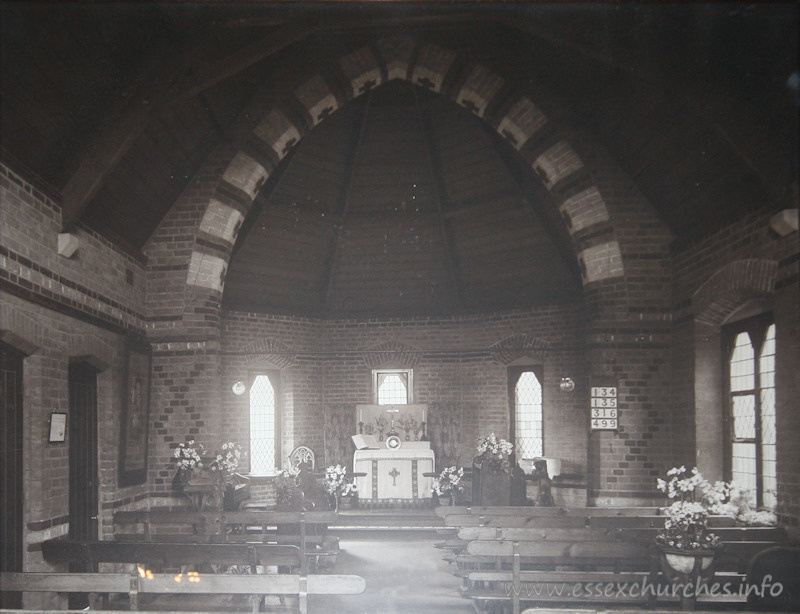 St Barnabas, Colchester Church – From a picture in the church, with the caption 'Presented to Robert John Sage by the congregation of S.Barnabas, Old Heath, Colchester in appreciation of his fifty years faithful service as their Churchwarden. Easter 1925.'