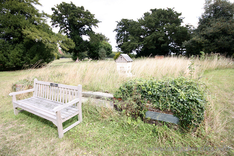 St Margaret, Markshall Church – West end of remaining church foundations.