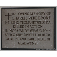 Holy Trinity, Hatfield Heath Church – Monument 2