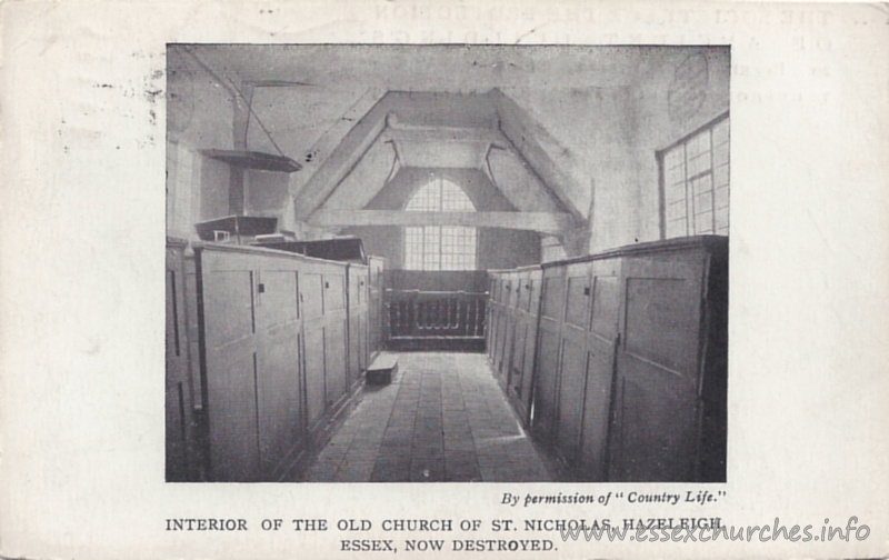 St Nicholas, Hazeleigh Church – A postcard by "The Society for the Protection of Ancient Buildings".