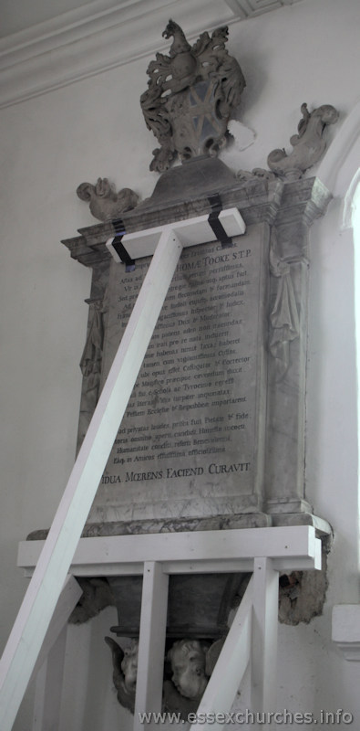 St Mary & All Saints, Lambourne Church – Dr Thomas Tooke - died May 24th 1721. Inscription entirely in Latin.