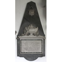 St Mary & All Saints, Lambourne Church – Monument 5: Sacred to the memory of ANNA CATHERINA, wife of RICHARD LOCKWOOD ESQUIRE, of DEWS HALL in this Parish; She died May 31st 1757, aged 47 years. In the same vault are interred the remains of the aforesaid RICHARD LOCKWOOD ESQUIRE, who died March 25th 1797, aged 84 years.